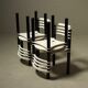 Set of 4 dining chairs model 6800 by Kurt Thut for Dietiker, 1980s
