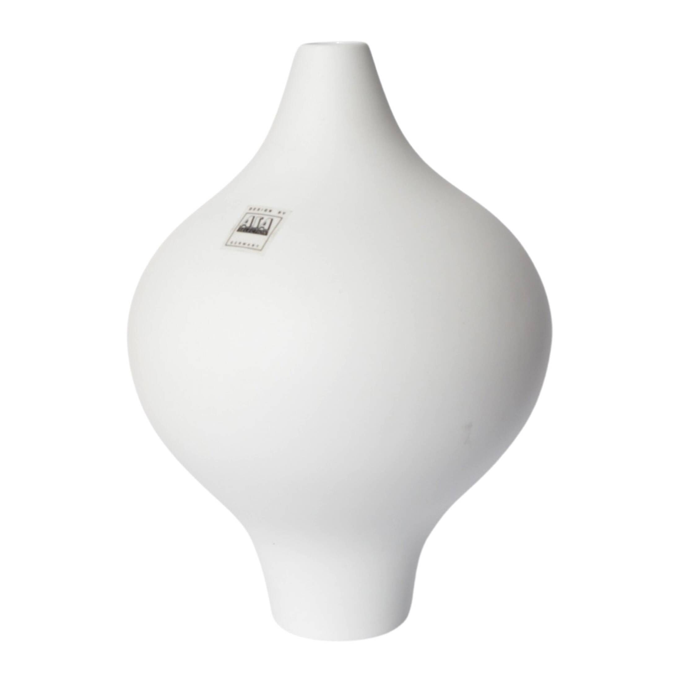 White, minimalist Asa vase, Germany, 1980s.