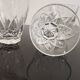 6 vintage chiseled crystal port glasses