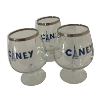 Ciney beer crystal chalice glasses