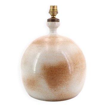 Lampe Grès du Marais beige et marron, années 60