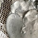 Art Nouveau ashtray in pewter signed L. Kann, foundry Siot-Decauville