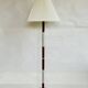 Mid-century floor lamp in teak and aluminum design w/ shade - Denmark 1960s