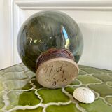 Vase ball glazed pottery signed