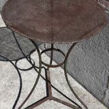 Wrought iron pedestal table