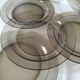 6 flat plates Arcoroc in smoked glass Smoke Brown