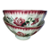Bowls Faïencerie de Sarreguemines with rose decoration (the two red ones)