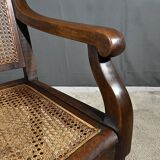 Hairdresser's armchair in solid beech, Louis-Philippe style - Early 20th century