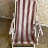 Chaise longue rayée