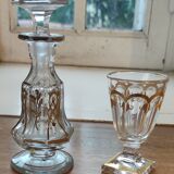 Carafon and small crystal glass from Baccarat/19th century