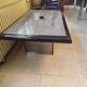 Transformable coffee table in marble and brass – fedam – italian design