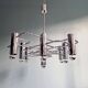 Chromed metal chandelier, design Gaetano Sciolari, 70s
