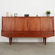 Teak highboard, Danish design, 1960s, production: Denmark