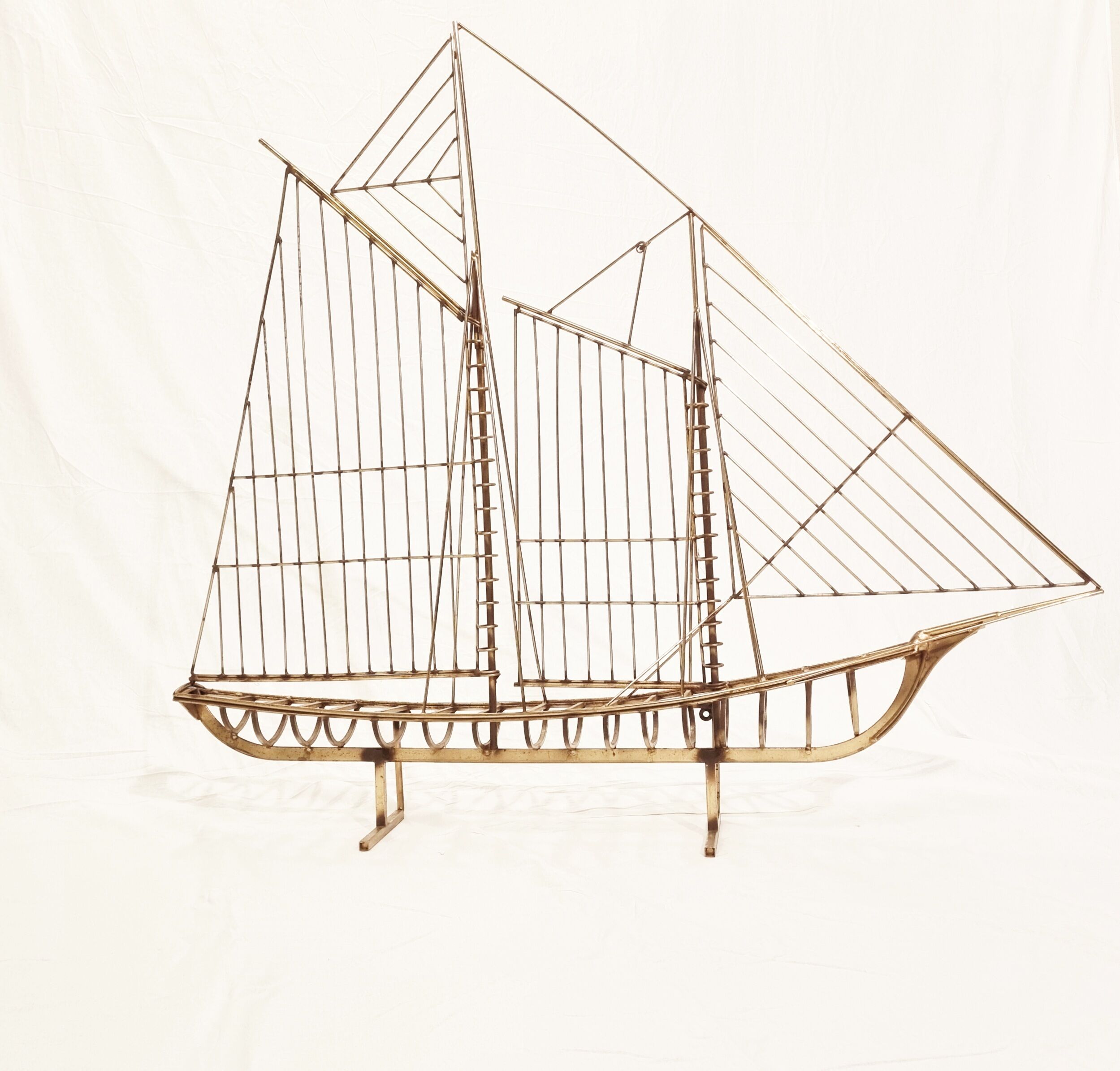 Sculptural Sailing Ship by Curtis Jeré, 1976