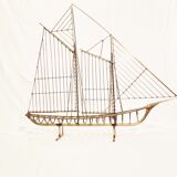 Sculptural Sailing Ship by Curtis Jeré, 1976