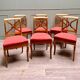 Suite Of Six Chairs In Cherrywood Cross Backrest Restoration Style 20th Century