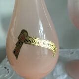 Pink opaline soliflore and bowl