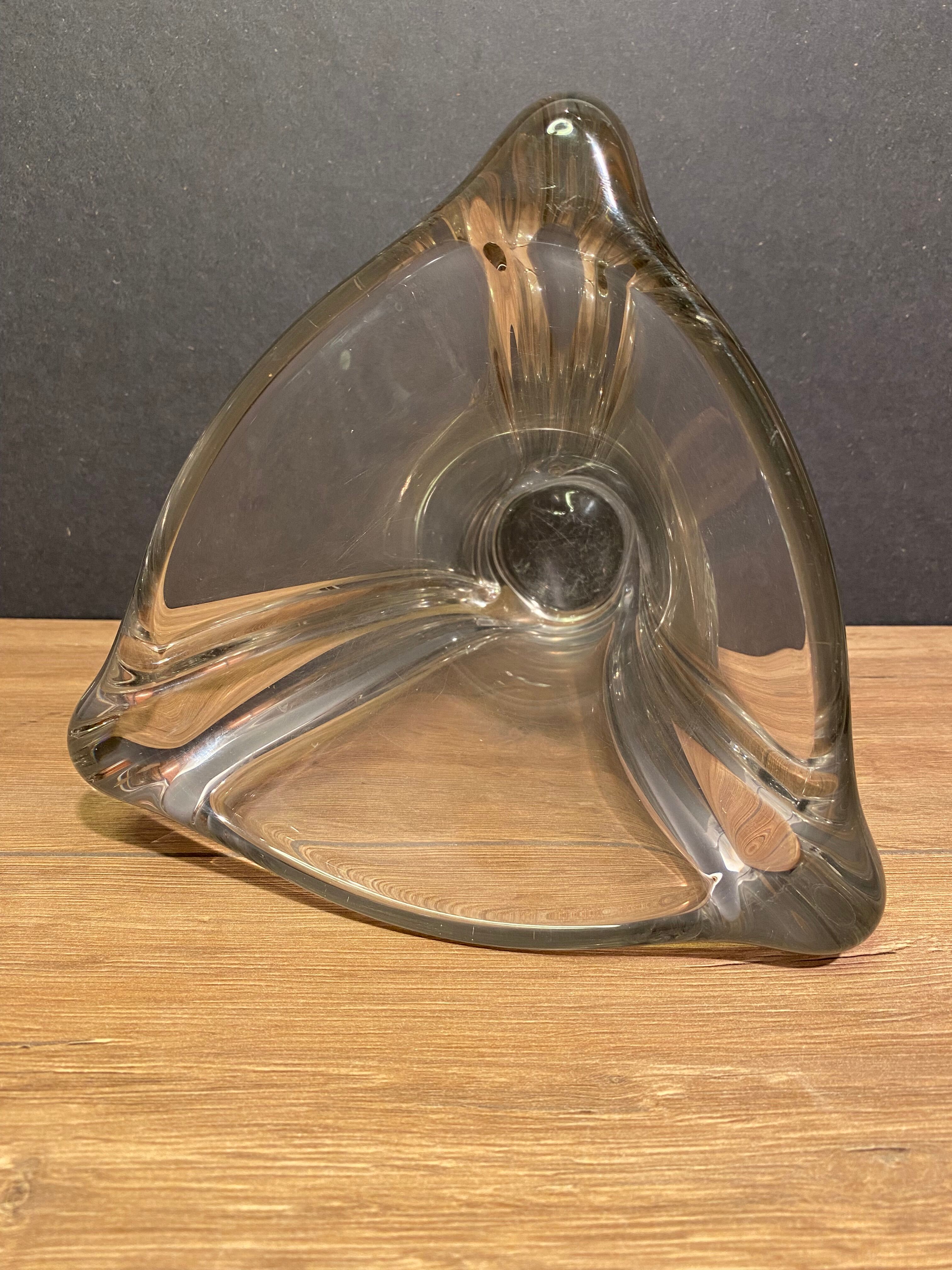 Heavy design vase in Daum type crystal