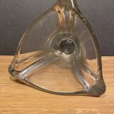 Lourd vase design en cristal de type Daum