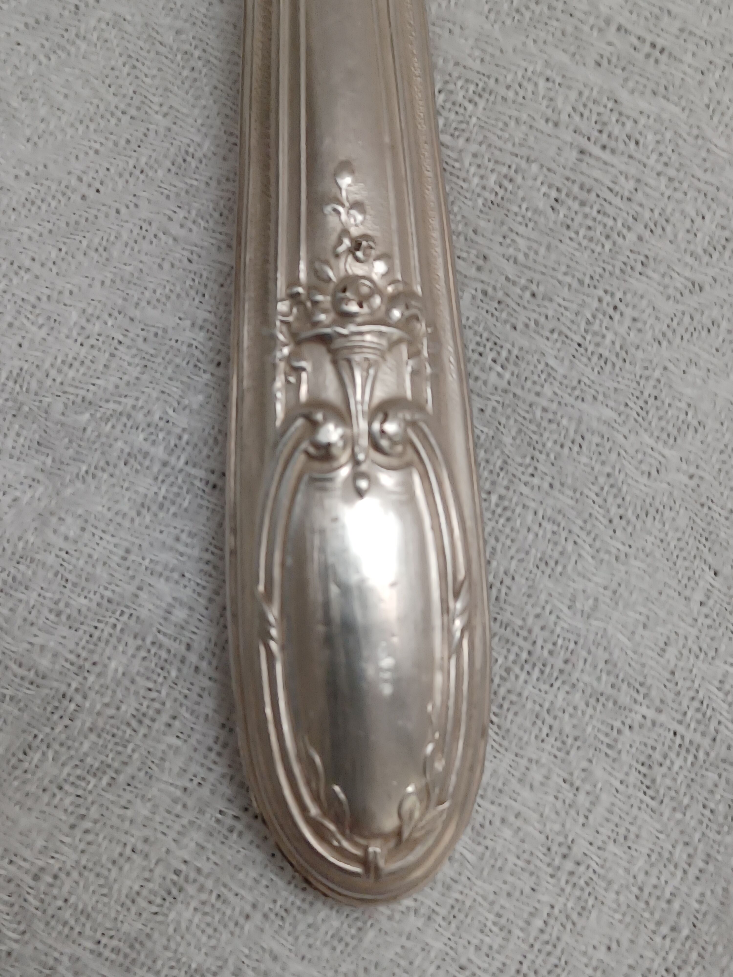 Pair of desserts cutlery silver and gild