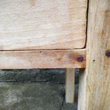 Old butcher's bill in solid beech