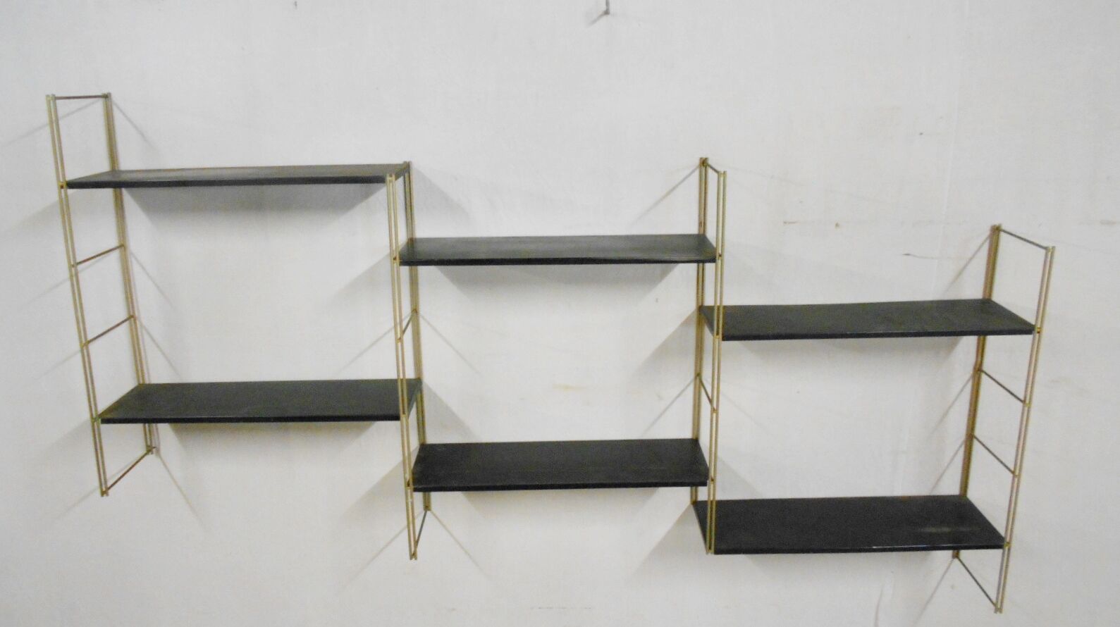 Vintage metal shelves