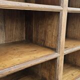 Open bookcase with 12 teak compartments