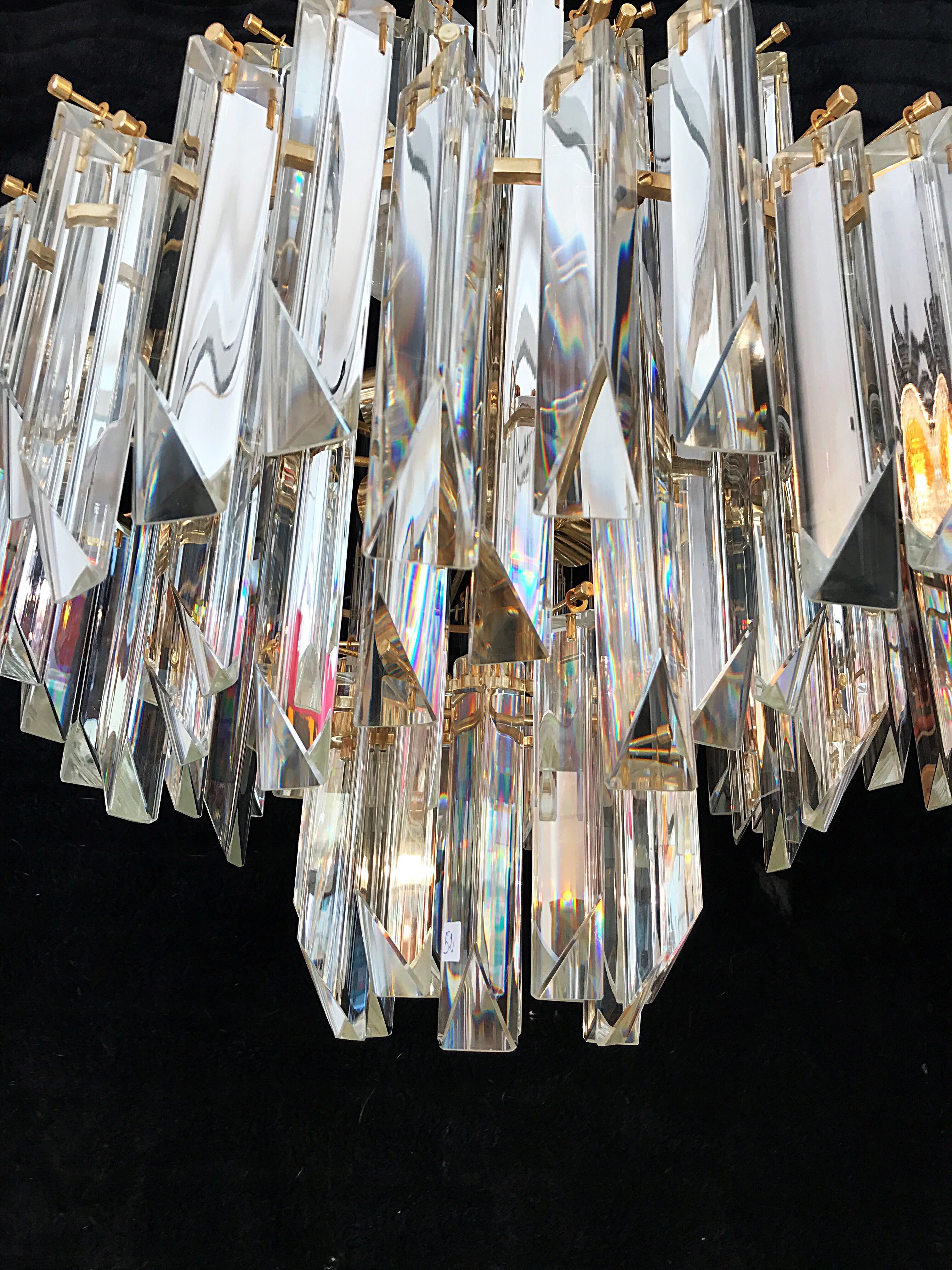 Paolo Venini 5-level crystal chandelier