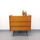 Wooden and black metal chest of drawers from the 50/60s