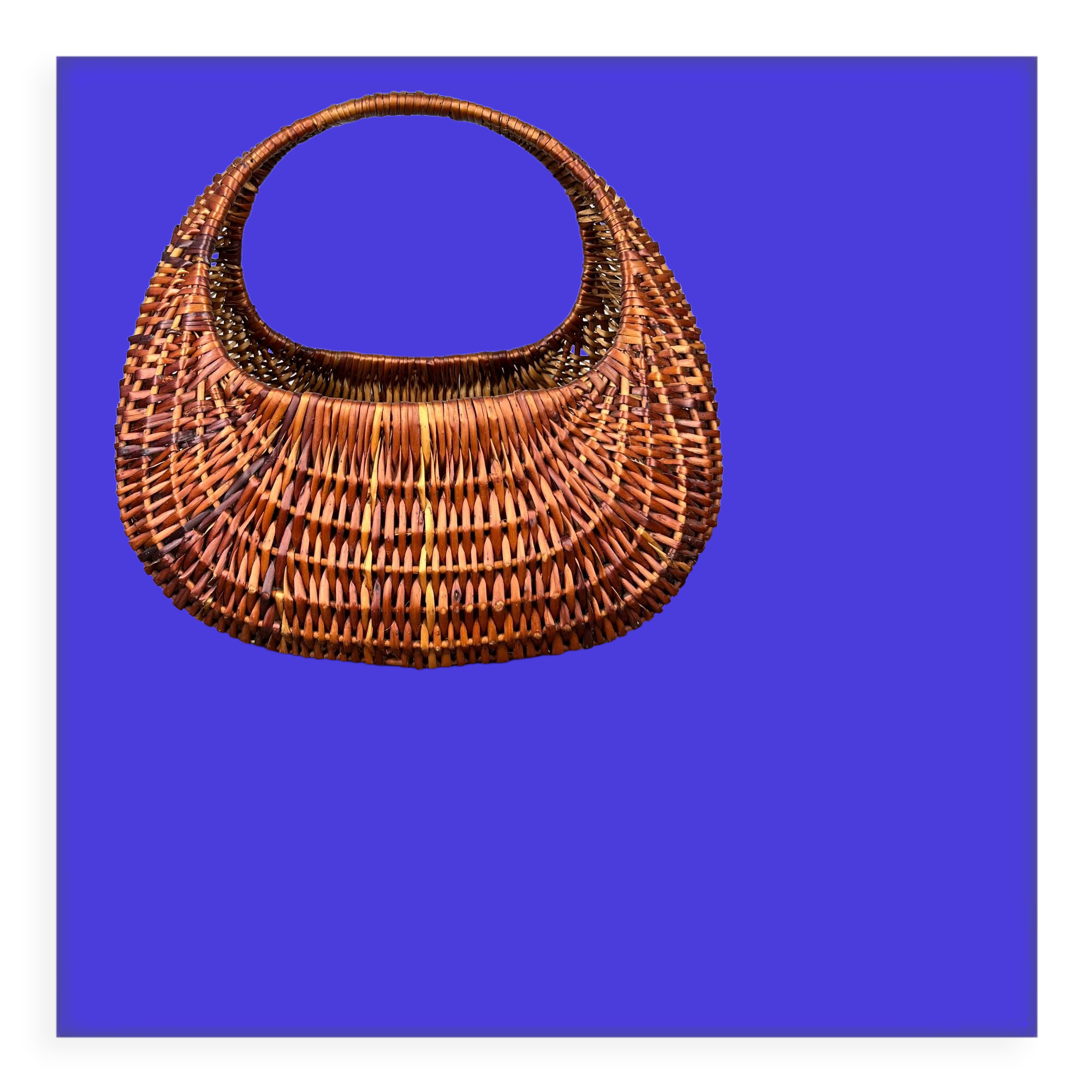 Old wicker basket "gondola" with handle