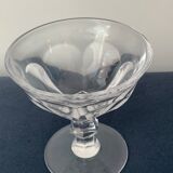8 coupes à champagne anciennes en cristal taillé Talleyrand Baccarat 1930