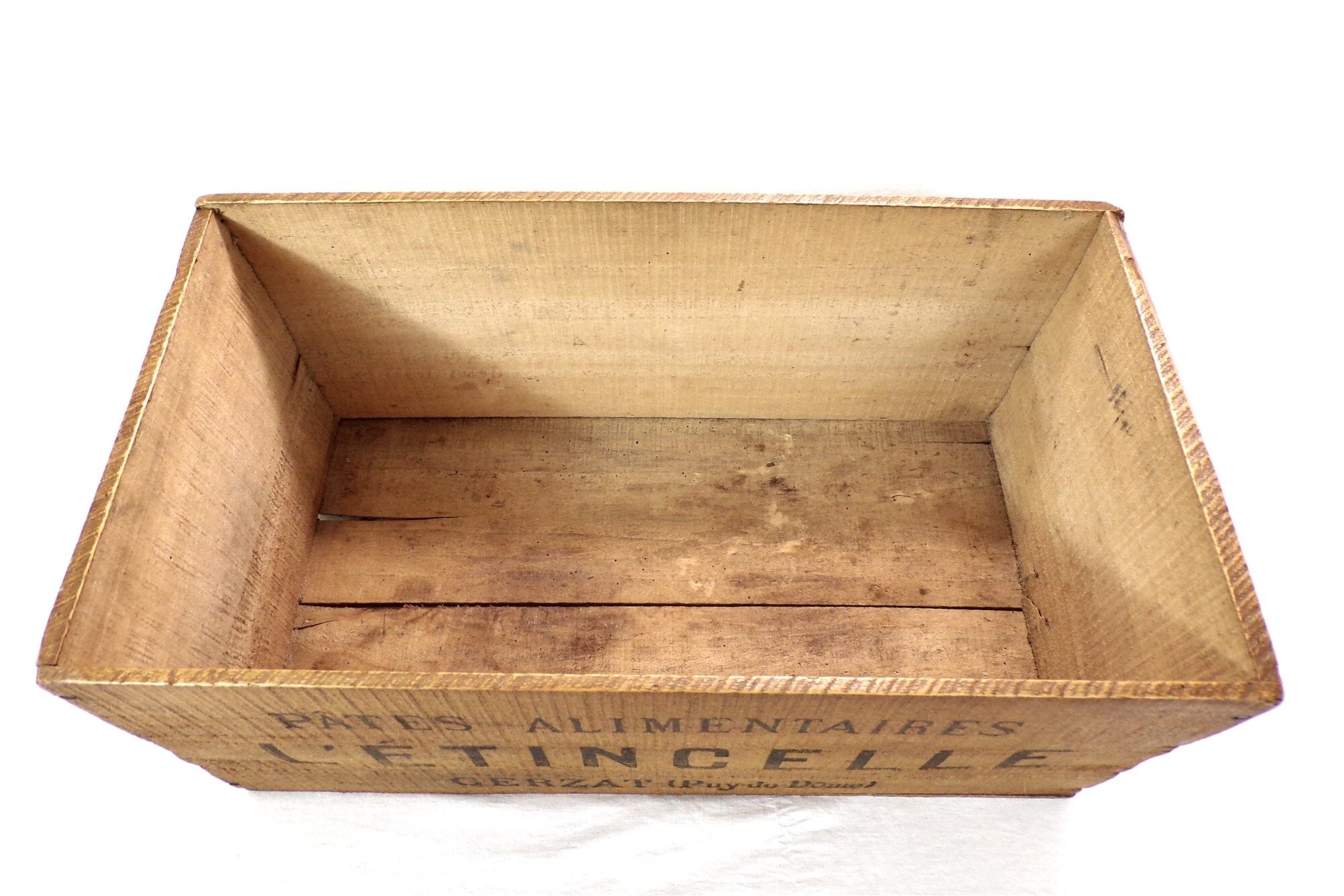 Old advertising wooden case