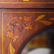 Small Dutch display cabinet in floral marquetry.