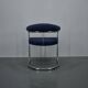 Anton Lorenz for Thonet "Ss33" chrome Armchair in blue fabric , 1970s