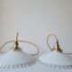 Pair of serrated opaline suspensions
