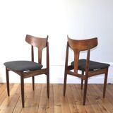 Set of 6 vintage Scandinavian teak chairs by Samcom, 1960