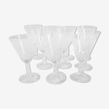 10 verres à liqueur vintage