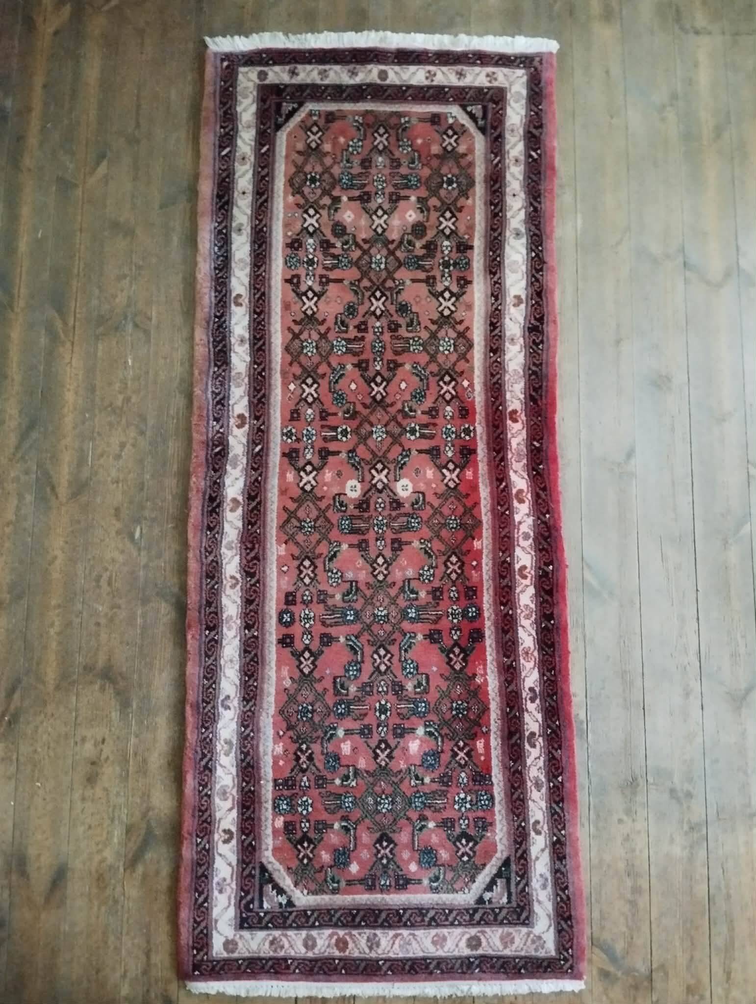 Tapis de couloir Hamadan fait main 200x79cm