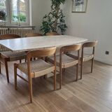 Chaise bistrot en teck et corde