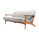 1950s danish 3-seater sofa in solid oak and teak