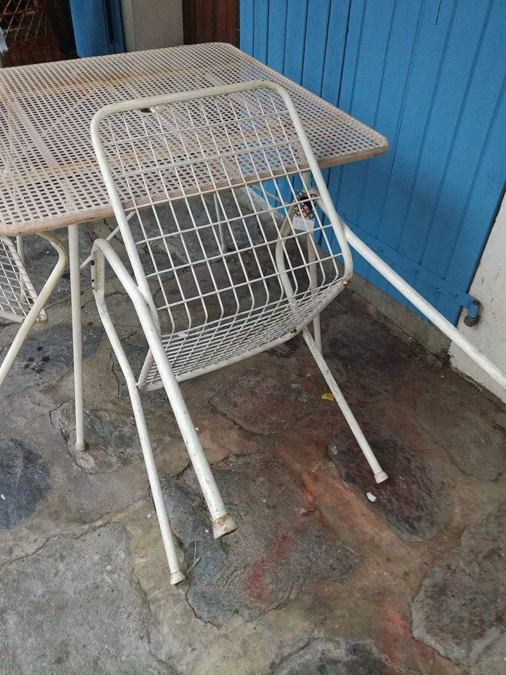 Set table and chairs EMU model Rio of the 1950s