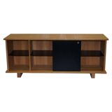 Buffet Ralph Lauren with polished slate stone and rosewood shelves.