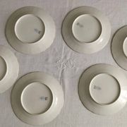 "Pallas" - 6 dessert plates in Limoges porcelain Balleroy & Cie