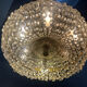 Chandelier en cristal et laiton italien des années 1960 – 6 lumières