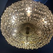 1960s Italian Crystal & Brass Chandelier – 6 Lights