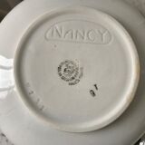 Soupière Terre de Fer Saint-Amand fleurs bleues modèle "Nancy" années 30-40