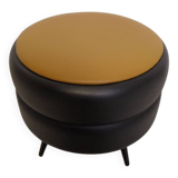 Vintage skai pouffe