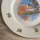 Antique Limoges porcelain plate – bird decoration – 25 cm