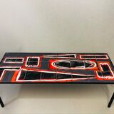 1950 coffee table with Jacolor Ceramics
