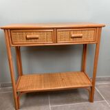 Rattan console
